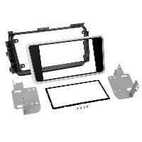 Speciales cats prix KC NoSTech Kit support Autoradio compatible avec Nissan Micra - Noir brillant contour argent