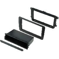 Speciales cats prix KC NoSTech Support autoradio 1Din compatible avec Seat Leon VW Golf 5 Golf 6 Skoda Octavia - Noir - avec vide-poche