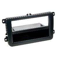 Speciales cats prix KC NoSTech Support autoradio 1Din compatible avec Seat Leon VW Golf 5 Golf 6 Skoda Octavia - Noir - avec vide-poche