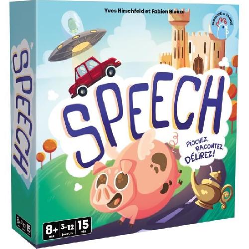 Jeu De Societe - Jeu De Plateau Speech - Asmodee - Invente une histoire - 4 mode de jeu - 15 minutes - Des 8ans