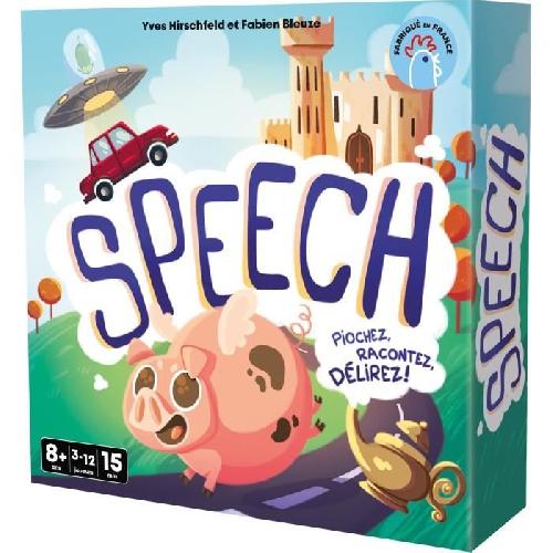 Jeu De Societe - Jeu De Plateau Speech - Asmodee - Invente une histoire - 4 mode de jeu - 15 minutes - Des 8ans