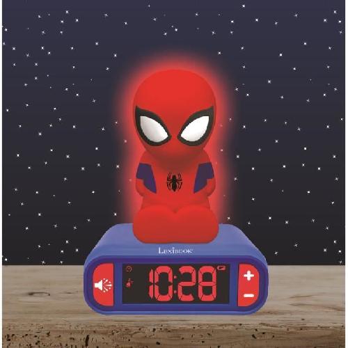 Reveil Enfant SPIDER-MAN - Réveil digital avec veilleuse lumineuse en 3D et effets sonores - LEXIBOOK