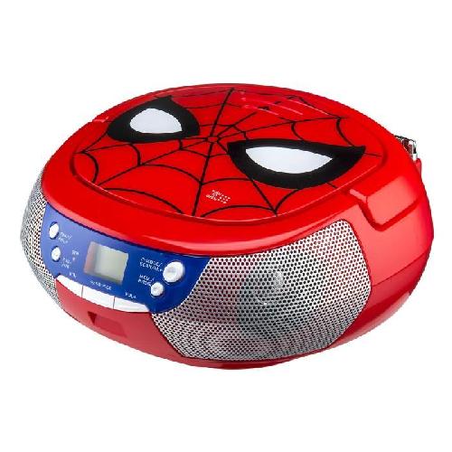 Reveil Enfant SPIDERMAN Lecteur CD Boombox Enfant Rouge Spiderman