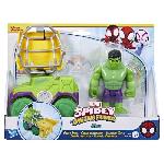 Figurine Miniature - Personnage Miniature Spidey Coffret Camion demolisseur Hulk. vehicule avec figurine de 10 cm. jouets des 3 ans. Spidey et ses Amis Extraordinaires