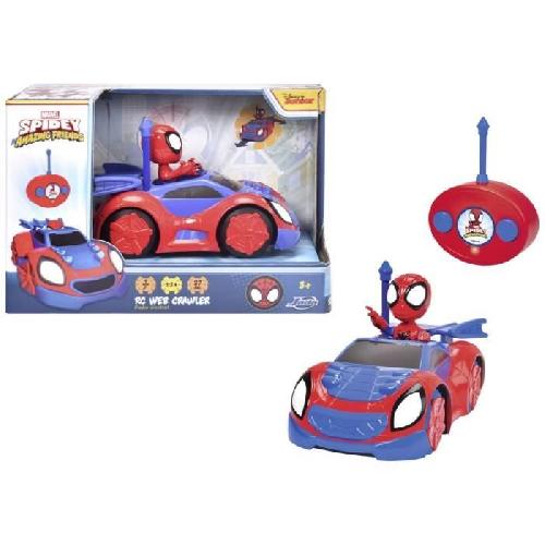 Vehicule Radiocommande Spidey - Voiture radiocommandée - 17cm - Figurine Spidey incluse