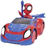 Vehicule Radiocommande Spidey - Voiture radiocommandée - 17cm - Figurine Spidey incluse