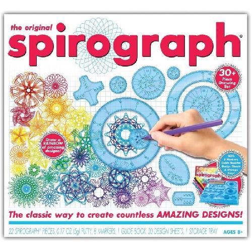 Jeu De Coloriage - Dessin - Pochoir Spirograph - Coffret classique 30 pieces - Silverlit - Art et mathématiques - a partir de 8 ans