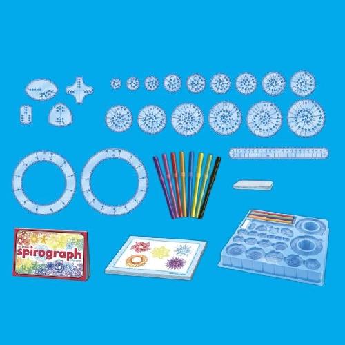 Jeu De Coloriage - Dessin - Pochoir Spirograph - Coffret classique 30 pieces - Silverlit - Art et mathématiques - a partir de 8 ans