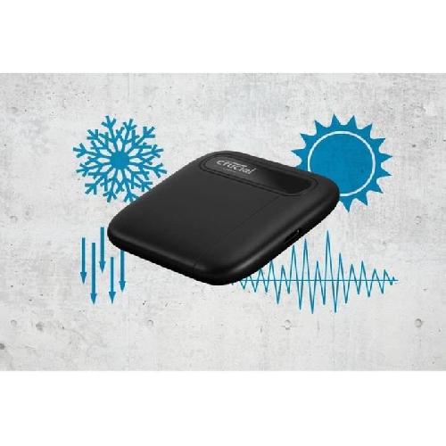 Disque Dur Ssd Externe SSD Externe - CRUCIAL - X6 Portable SSD - 2To - USB-C -CT2000X6SSD9-