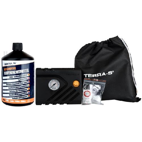 Compresseur Auto Standard Kit Anti Crevaison Compresseur et Bouteille Soupl 700ml Terra S - T56001