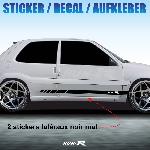 Sticker 297 RACING STRIPE Citroen Saxo noir mat - Run-R