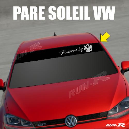 Sticker 894 pare-soleil POWERED BY VW Up Polo Golf Caddy Scirocco Beetle - Run-R