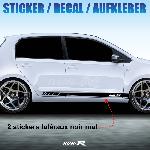 Adhesifs Volkswagen Sticker 996 RACING STRIPE compatible avec VW UP noir mat - Run-R
