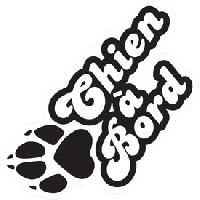 sticker Chien a bord 12x5cm