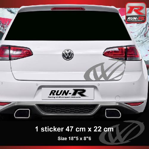 Sticker coffre compatible avec VW Argent - Run-R