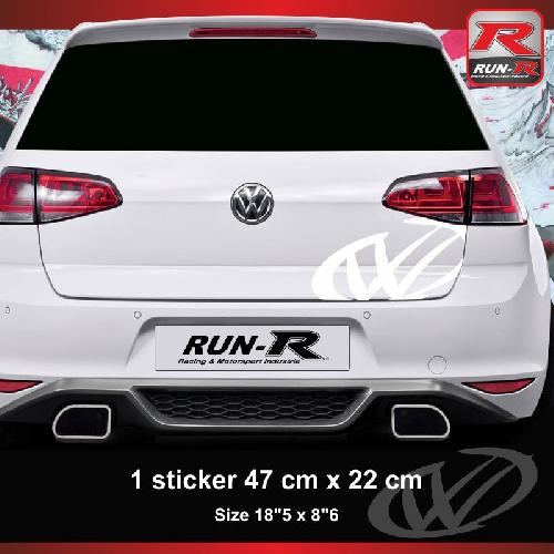 Sticker coffre compatible avec VW Blanc - Run-R