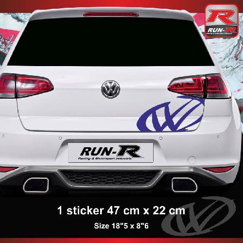 Sticker coffre compatible avec VW Bleu Marine - Run-R