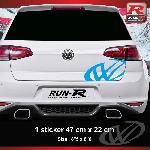 Sticker coffre compatible avec VW Bleu - Run-R