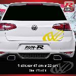 Sticker coffre compatible avec VW Jaune - Run-R
