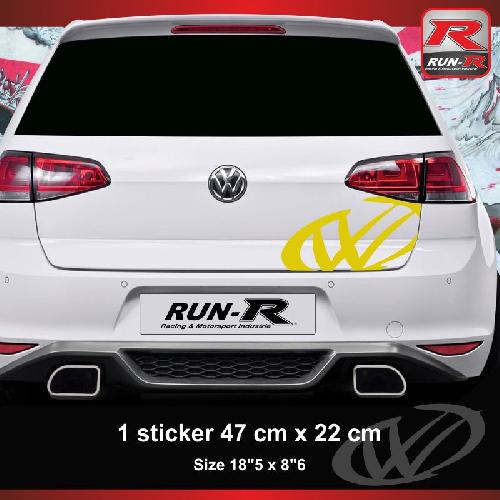 Sticker coffre compatible avec VW Jaune - Run-R