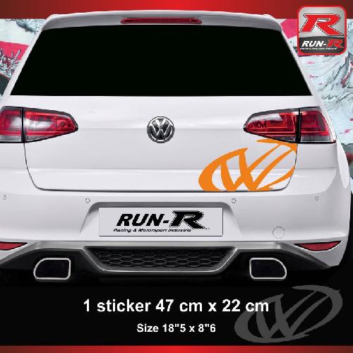Sticker coffre compatible avec VW Orange - Run-R