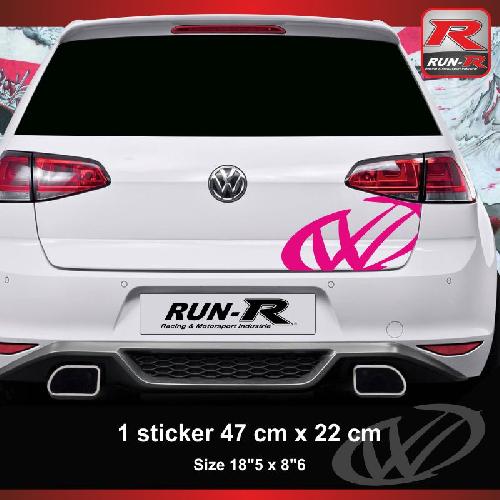 Sticker coffre compatible avec VW Rose - Run-R