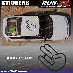 Sticker de toit JDM 83 cm noir mat Japan Domestic Market compatible avec Honda Nissan Toyota Subaru Mazda - Run-R