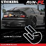 Sticker JDM 10 cm chrome Japan Domestic Market compatible avec Honda Nissan Toyota Subaru Mazda - Run-R