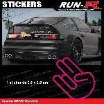 Sticker JDM 10 cm rose Japan Domestic Market compatible avec Honda Nissan Toyota Subaru Mazda - Run-R
