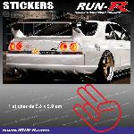 Stickers JDM Sticker JDM 10 cm rouge Japan Domestic Market compatible avec Honda Nissan Toyota Subaru Mazda - Run-R