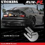 Sticker JDM 9 cm argent Japan Domestic Market compatible avec Honda Nissan Toyota Subaru Mazda - Run-R