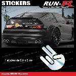 Sticker JDM 9 cm chrome Japan Domestic Market compatible avec Honda Nissan Toyota Subaru Mazda - Run-R
