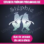 Stickers - Lettres Adhesives Sticker mural prenom fille ange demon 19 cm - Chrome - Run-R