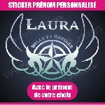Stickers - Lettres Adhesives Sticker mural prenom fille belle rebelle 25 cm - Chrome - Run-R