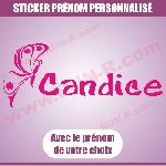 Stickers - Lettres Adhesives Sticker mural prenom fille et papillon 30 cm - Rose - Run-R
