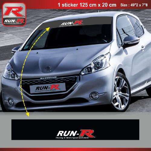 Pare-soleil Adhesifs Sticker pare-soleil Run-R 009PN Racing 125x20cm - Run-R