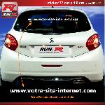 Adhesifs Peugeot Sticker personnalise vitre arriere Blanc 00BVB - Run-R