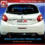 Adhesifs Peugeot Sticker personnalise vitre arriere Bleu 00BVY - Run-R