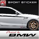 Sticker Run-R PW06RN Powered by BMW Rouge noir 300x45mm - Run-R