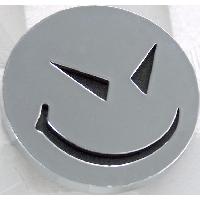 Stickers 3D Adhesif Sticker 3D Chrome - Smiley