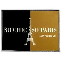 Stickers 3D Adhesif Sticker - Embleme PSG So Chic So Paris Premium Noir et Or
