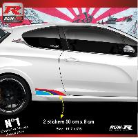 Stickers Auto Par Marque 00BA Pack stickers Sport compatible avec 207 208 - Run-R
