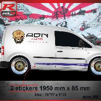 Stickers Auto Par Marque 022M Sticker RACING compatible avec VOLKSWAGEN CADDY Marine - Run-R