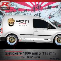 Stickers Auto Par Marque 023B Sticker SPORT compatible avec VOLKSWAGEN CADDY Blanc - Run-R