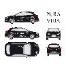 Stickers Grands Formats Set complet Adhesifs -PURA VIDA- Blanc - Taille M - Car Deco