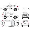 Stickers Grands Formats Set complet Adhesifs -TATOO- Noir - Taille M - PROMO ADN - Car Deco
