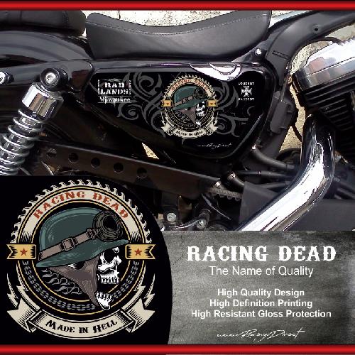 Stickers Motos Stickers Harley Davidson Sportster BAD LAND compatible avec Forty-eight Seventy-Two Iron 883 Superlow 1200 Custom - Run-R