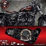 Stickers Harley Davidson Sportster BAD LAND compatible avec Forty-eight Seventy-Two Iron 883 Superlow 1200 Custom - Run-R