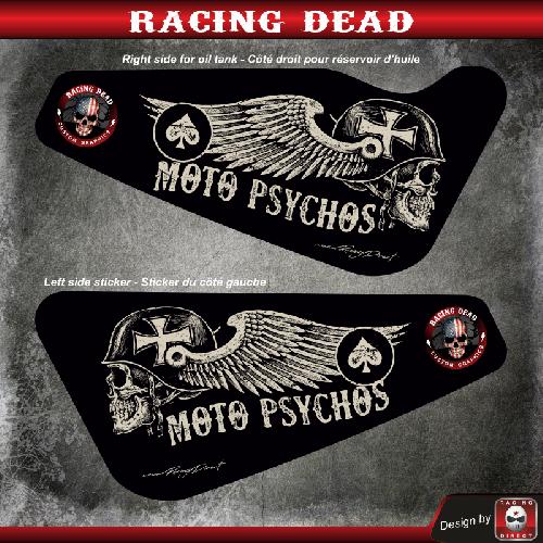 Stickers Motos Stickers Harley Davidson Sportster PSYCHOS compatible avec Forty-eight Seventy-Two Iron 883 Superlow 1200 Custom - Run-R