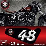Stickers Motos Stickers IMP002 Harley Davidson Sportster 48 BLANC - Run-R